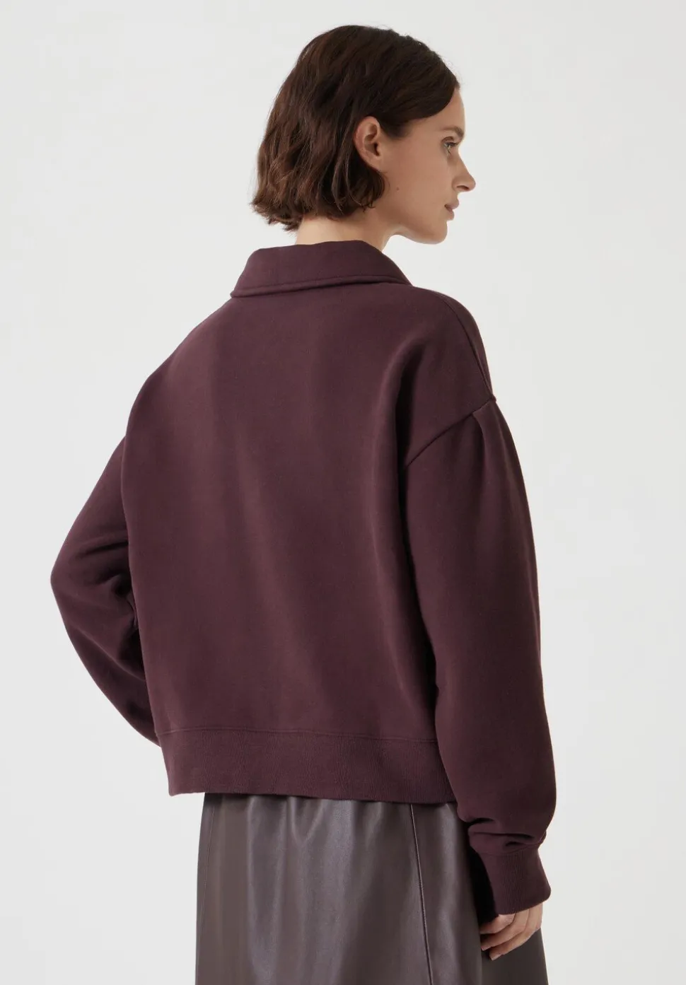 Cropped Polo Sweatshirt