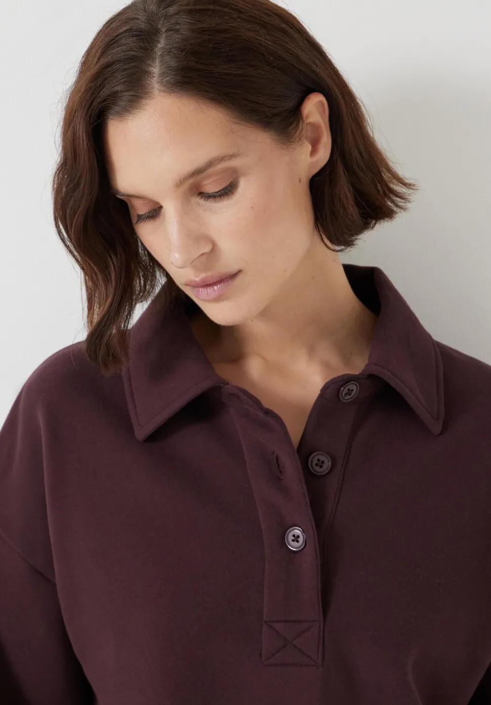 Cropped Polo Sweatshirt