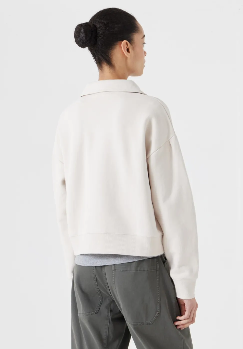 Cropped Polo Sweatshirt