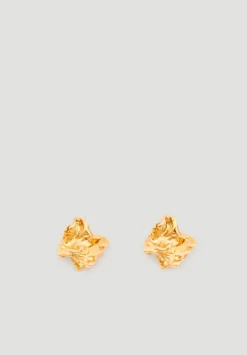 Crumpled Effect Stud Earrings