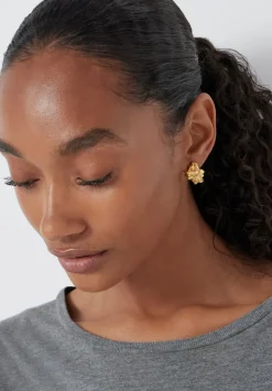 Crumpled Effect Stud Earrings