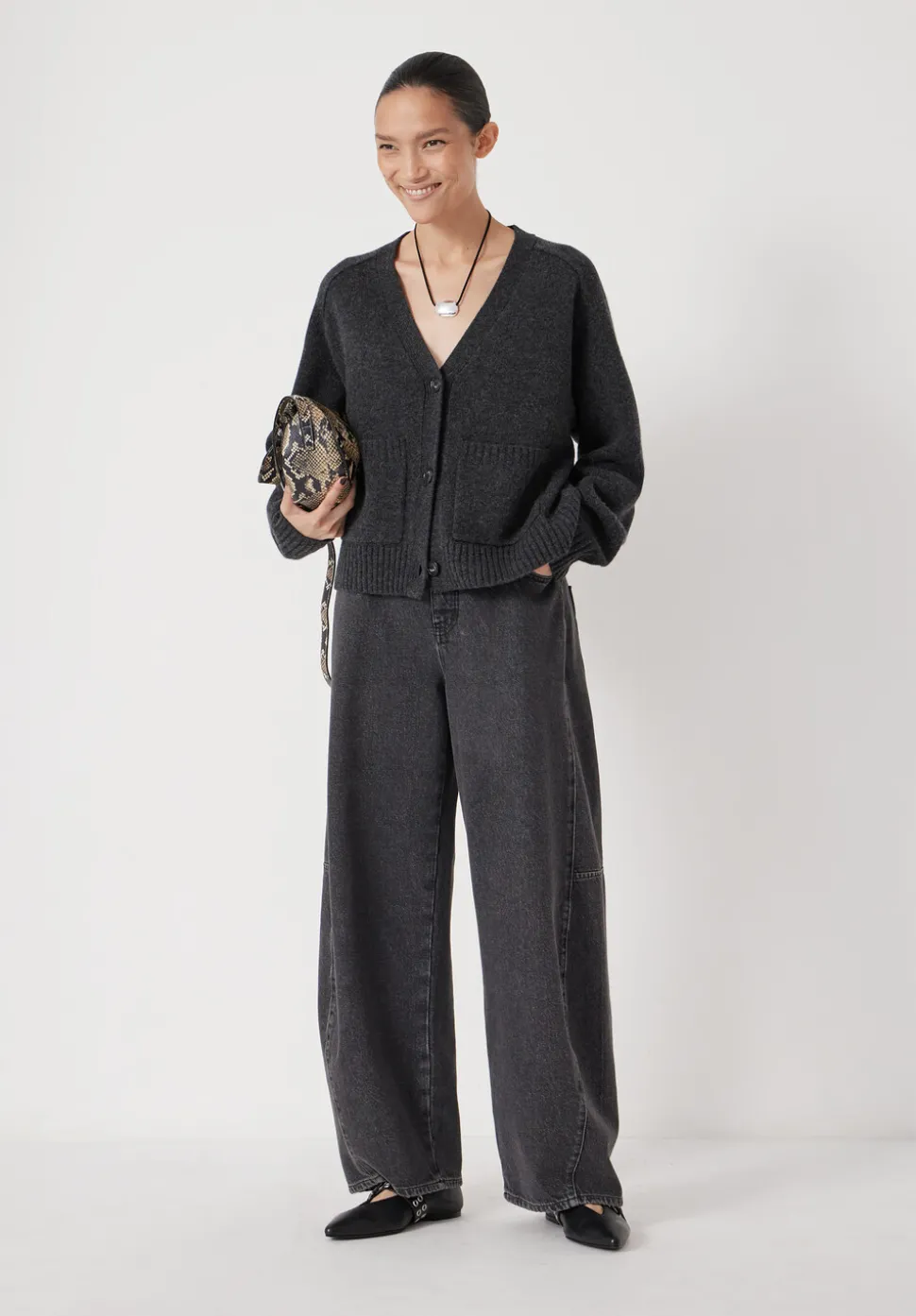 Daisy Merino Wool V Neck Cardigan