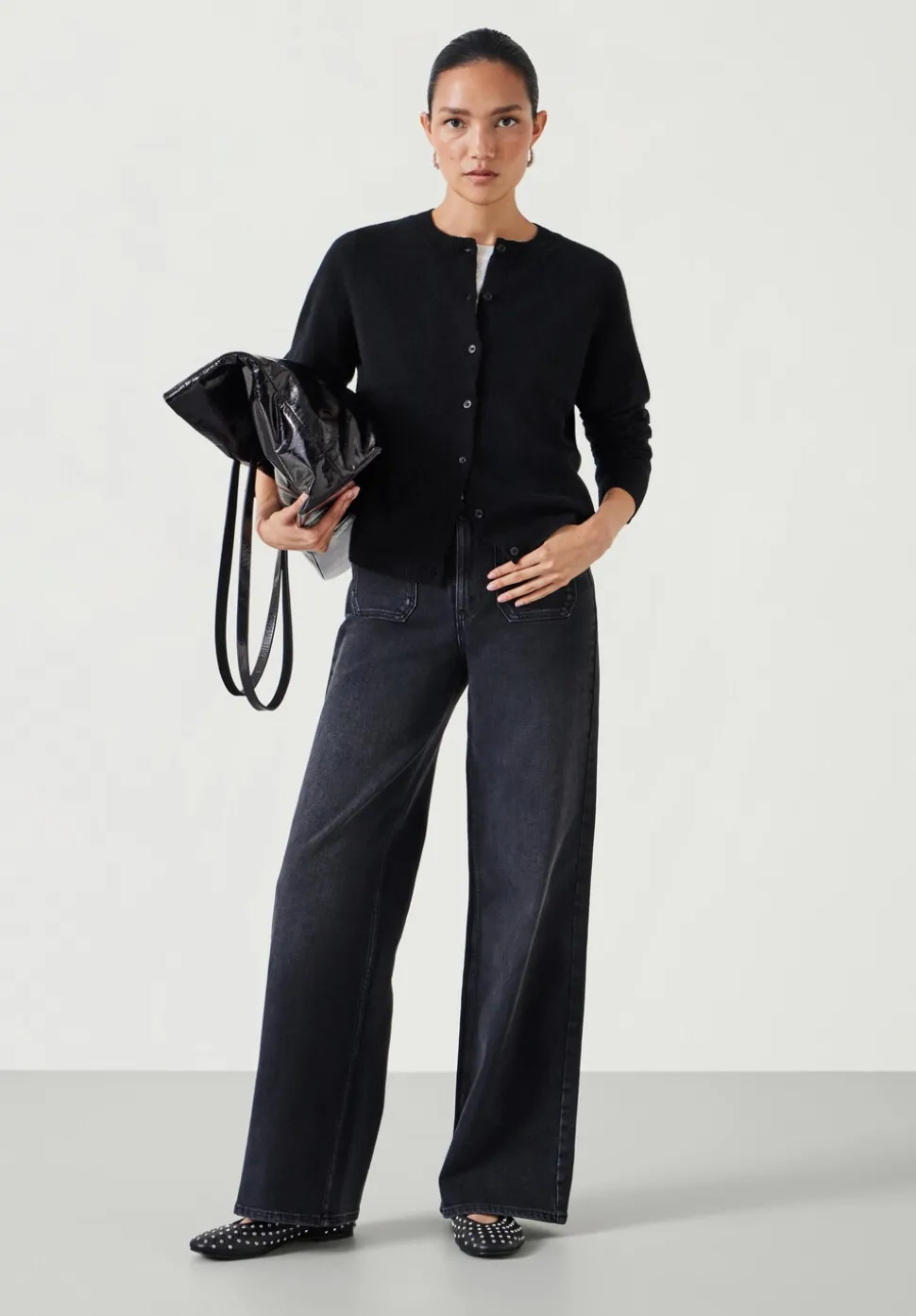 Daphne Cashmere Button Through Slim Cardigan