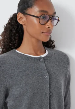 Daphne Cashmere Button Through Slim Cardigan