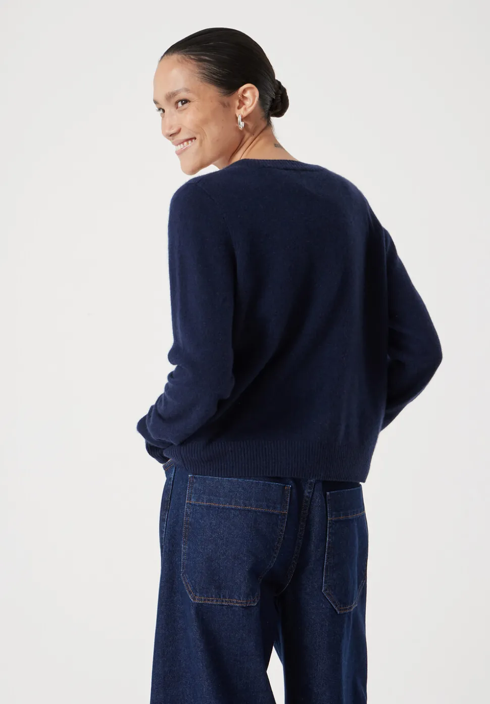 Daphne Cashmere Button Through Slim Cardigan