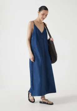 Denim Maxi Slip Dress