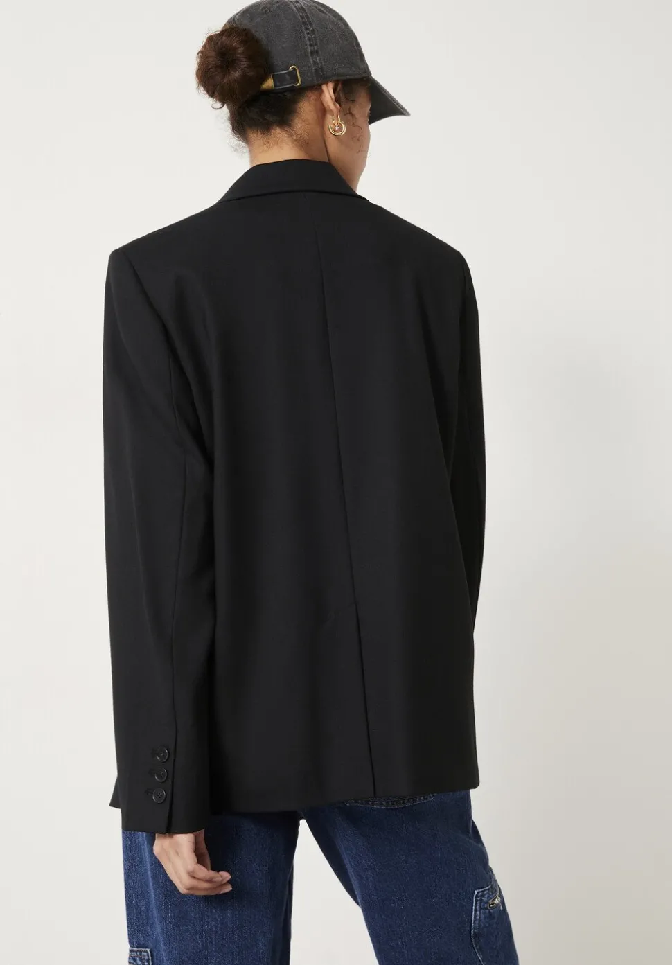 Double Breasted Wool Blend Blazer