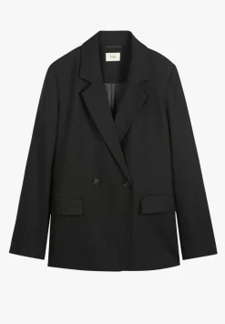 Double Breasted Wool Blend Blazer