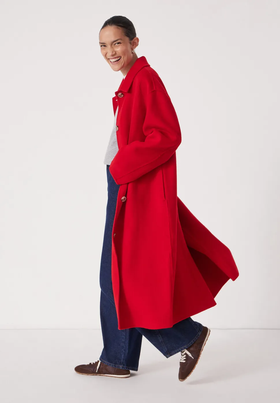Edie Pure Wool Double Faced Coat