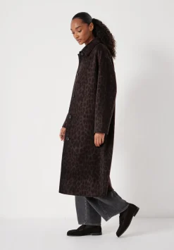 Edie Pure Wool Leopard Double Faced Coat