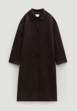Edie Pure Wool Leopard Double Faced Coat
