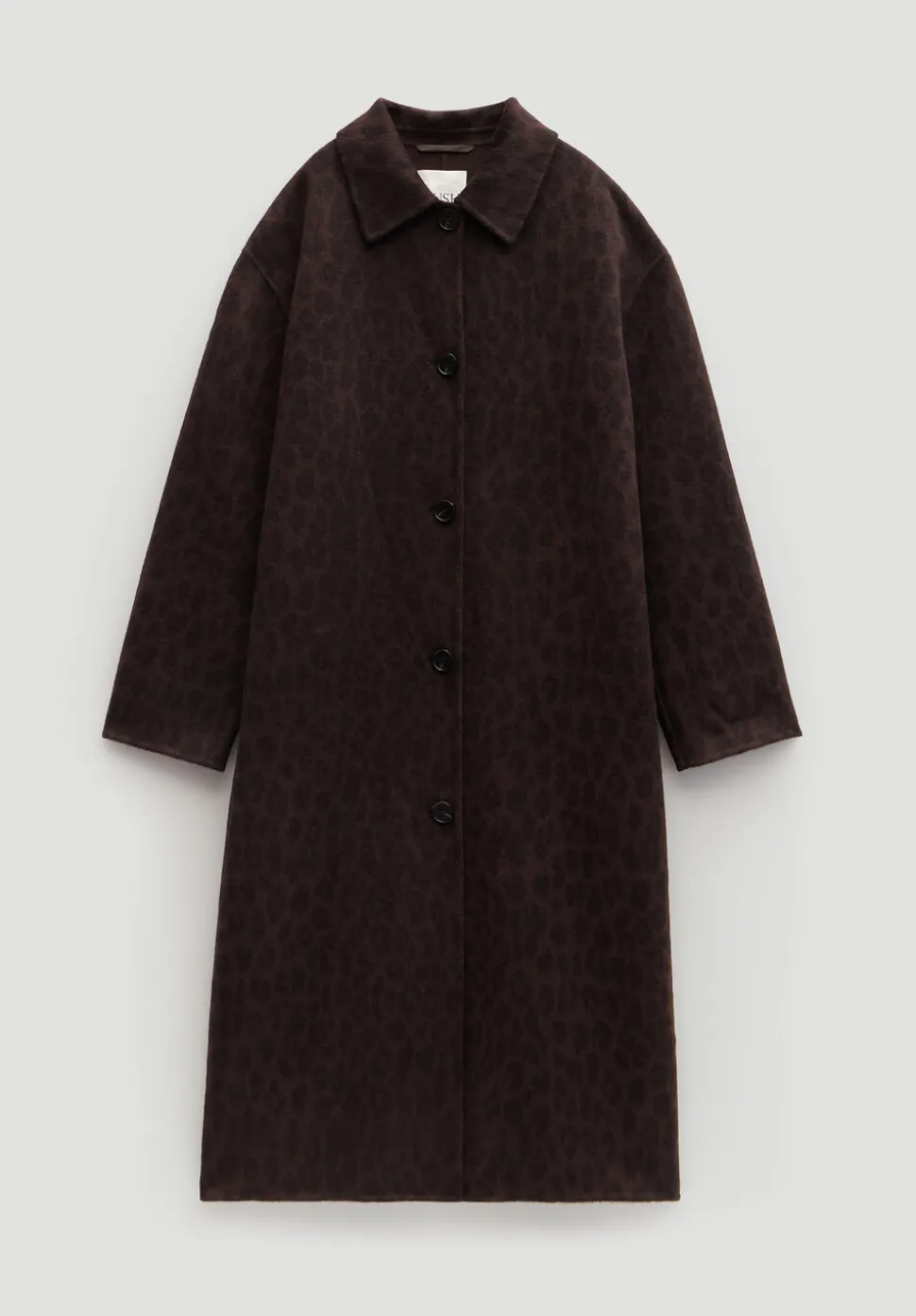 Edie Pure Wool Leopard Double Faced Coat