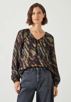 Elise Printed V-Neck Blouse
