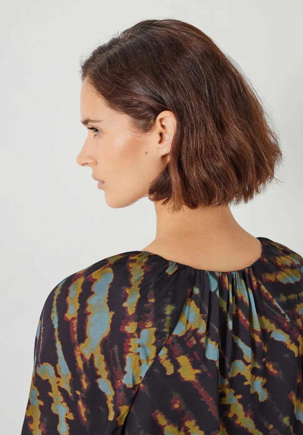Elise Printed V-Neck Blouse
