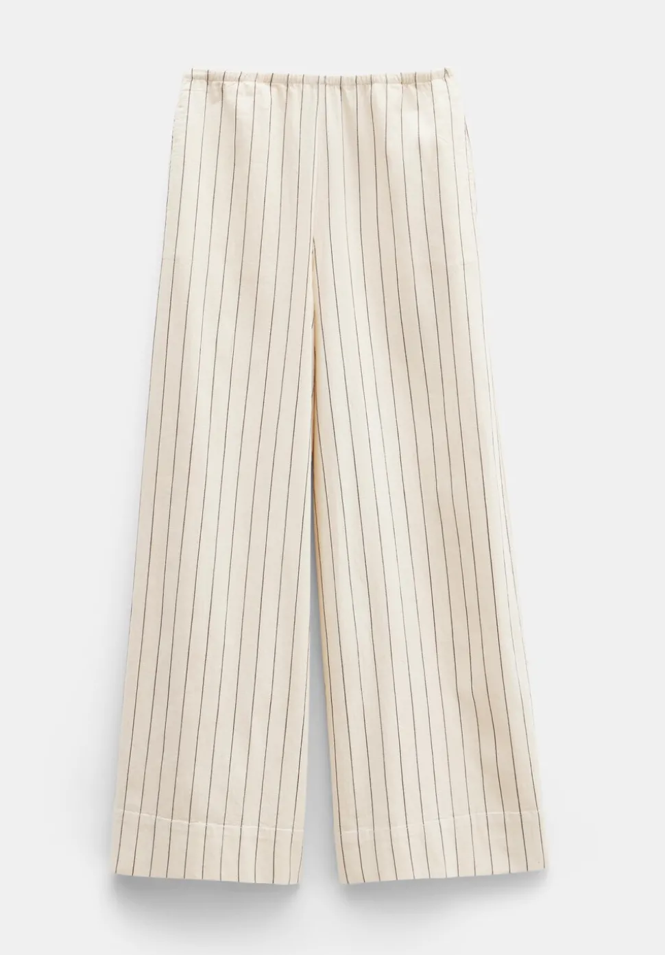 Elissia Striped Cotton Wide Leg Trousers