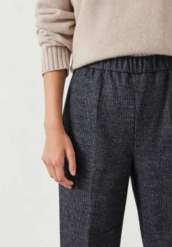 Eliz Slim Wool Blend Check Trousers