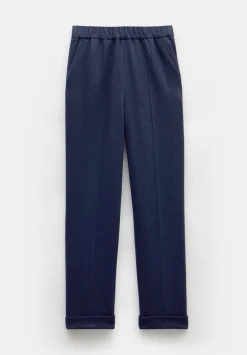 Eliz Slim Wool Blend Check Trousers