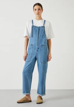 Ellie Denim Cropped Dungarees