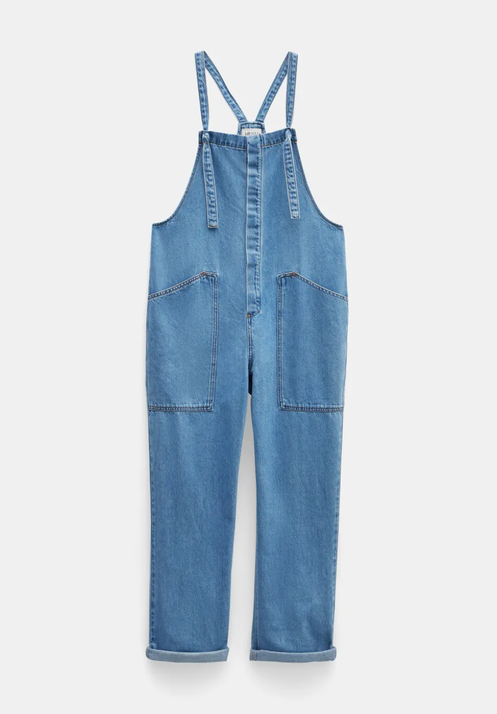 Ellie Denim Cropped Dungarees
