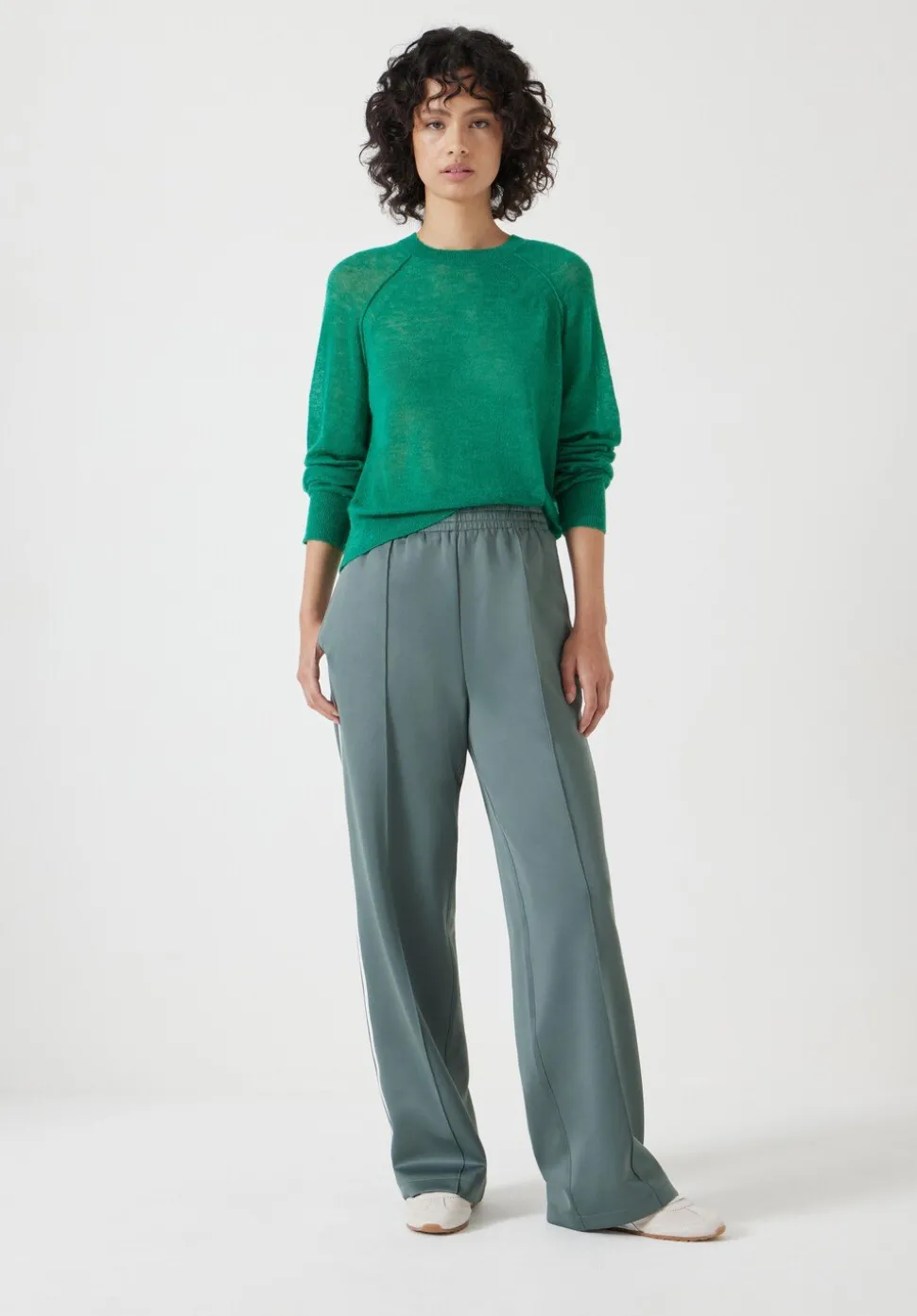 Elsie Gauzy Wool Blend Crew Jumper