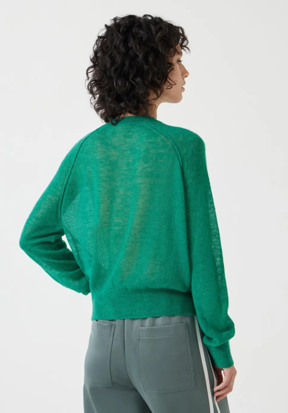 Elsie Gauzy Wool Blend Crew Jumper