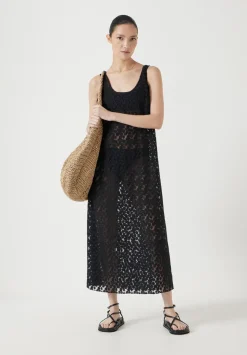 Embroidered Sleeveless Floral Dress