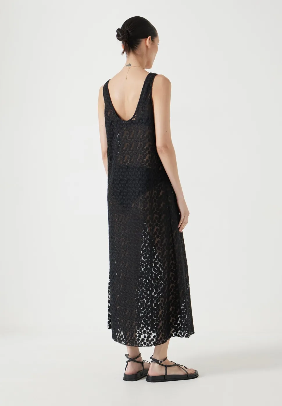 Embroidered Sleeveless Floral Dress