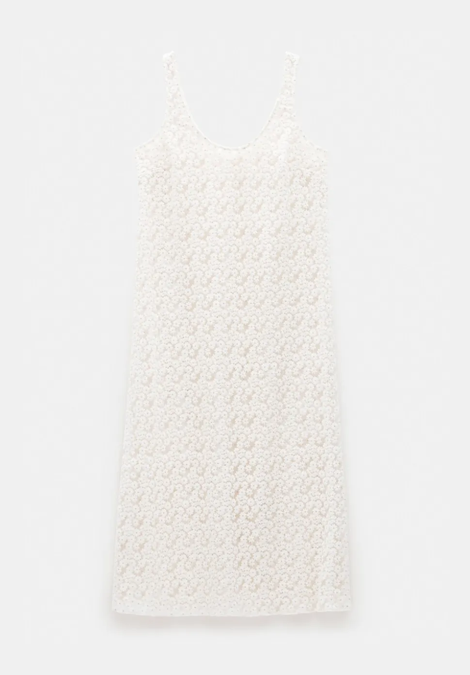 Embroidered Sleeveless Floral Dress