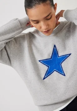 Embroidered Star Relaxed Sweatshirt