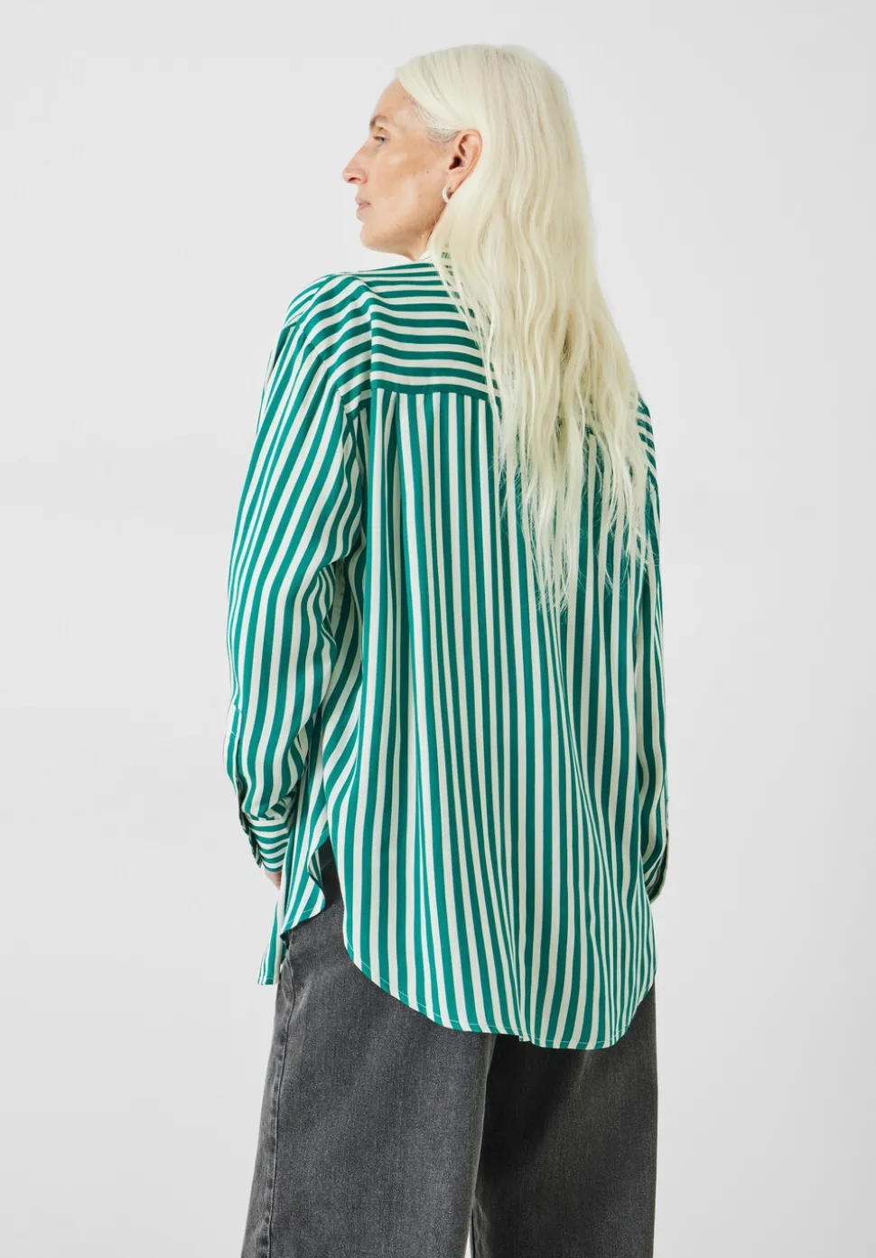Emely Oversized Stripe Fluid Shirt