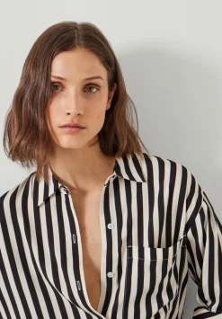 Emely Oversized Stripe Fluid Shirt