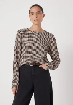Emily Gingham Puff Sleeve Top
