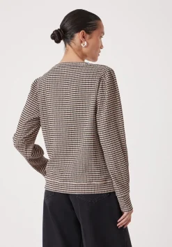 Emily Gingham Puff Sleeve Top