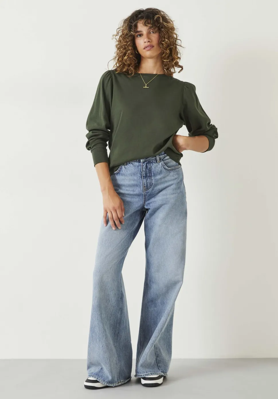 Emily Puff Sleeve Cotton Jersey Top