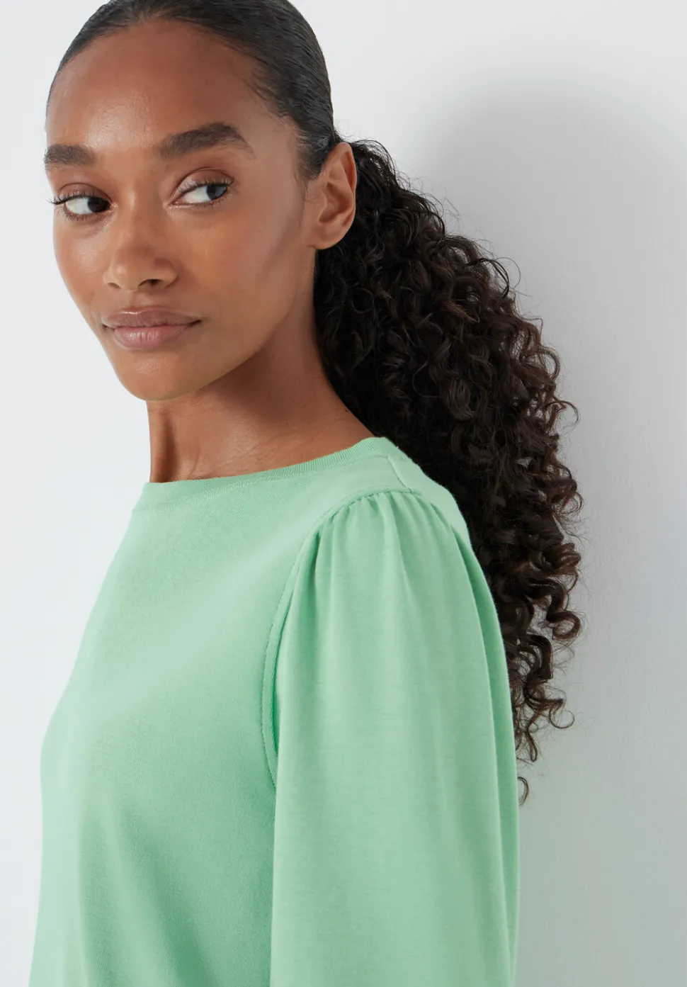 Emily Puff Sleeve Cotton Jersey Top