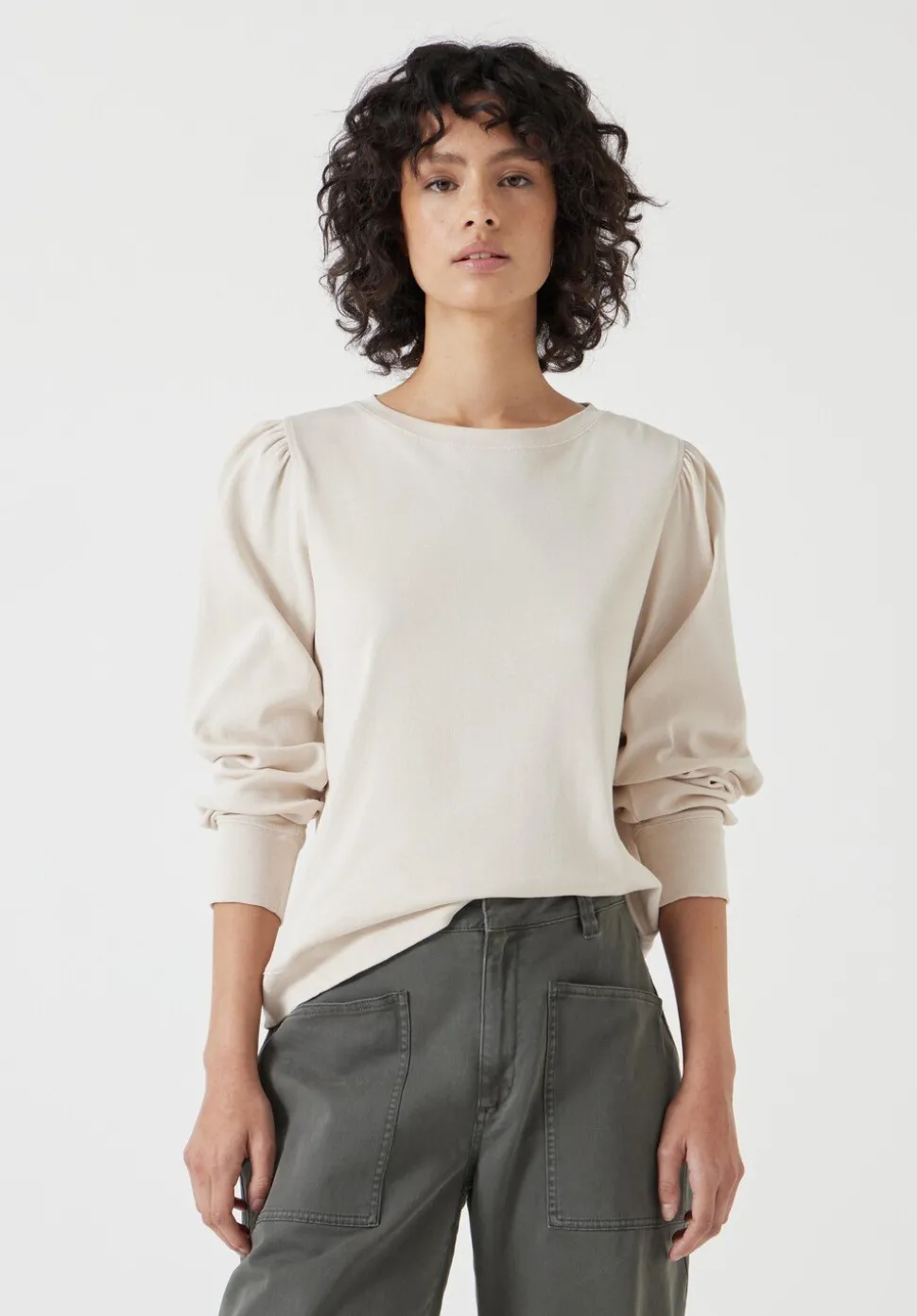 Emily Puff Sleeve Cotton Jersey Top