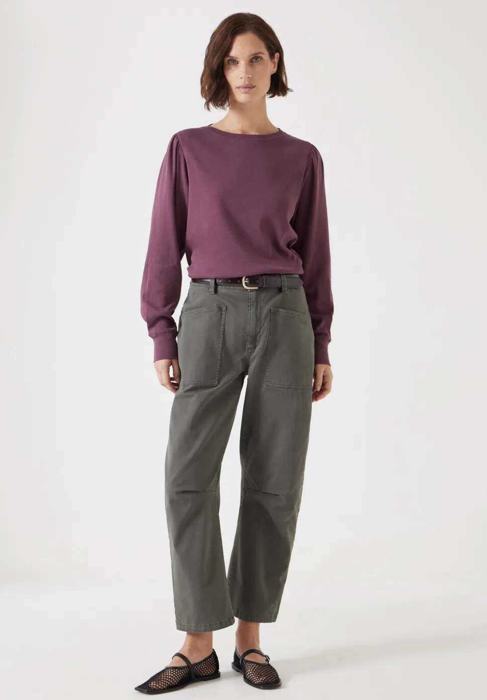 Emily Puff Sleeve Cotton Jersey Top