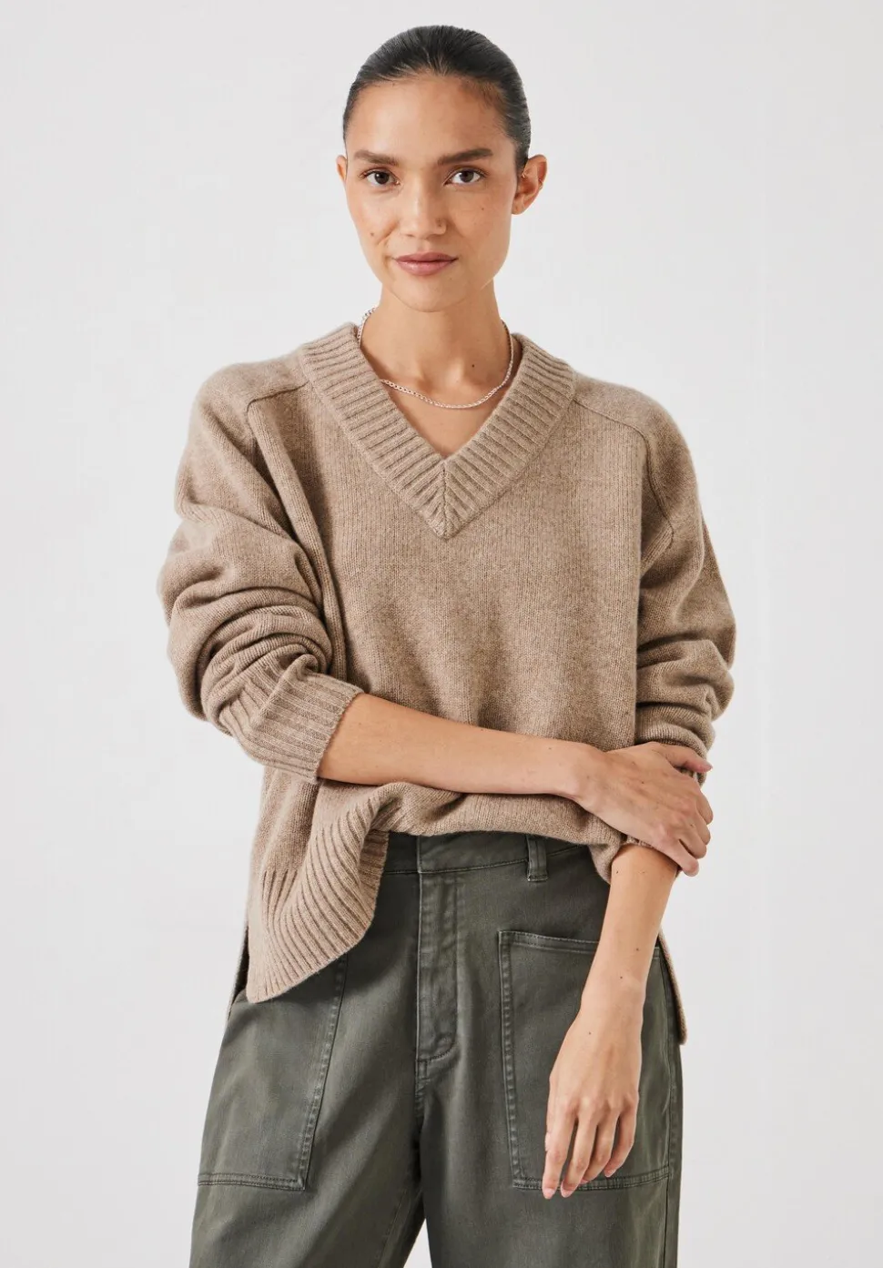 Erica Merino Wool V Neck Jumper