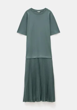 Esme Short Sleeve Pleated Midi Dress