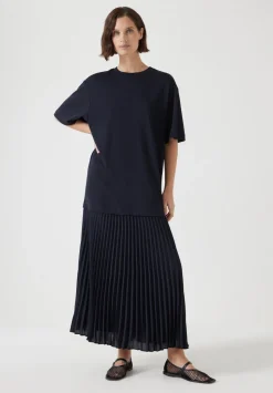 Esme Short Sleeve Pleated Midi Dress