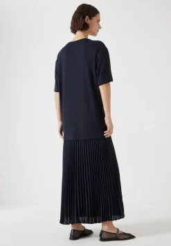 Esme Short Sleeve Pleated Midi Dress