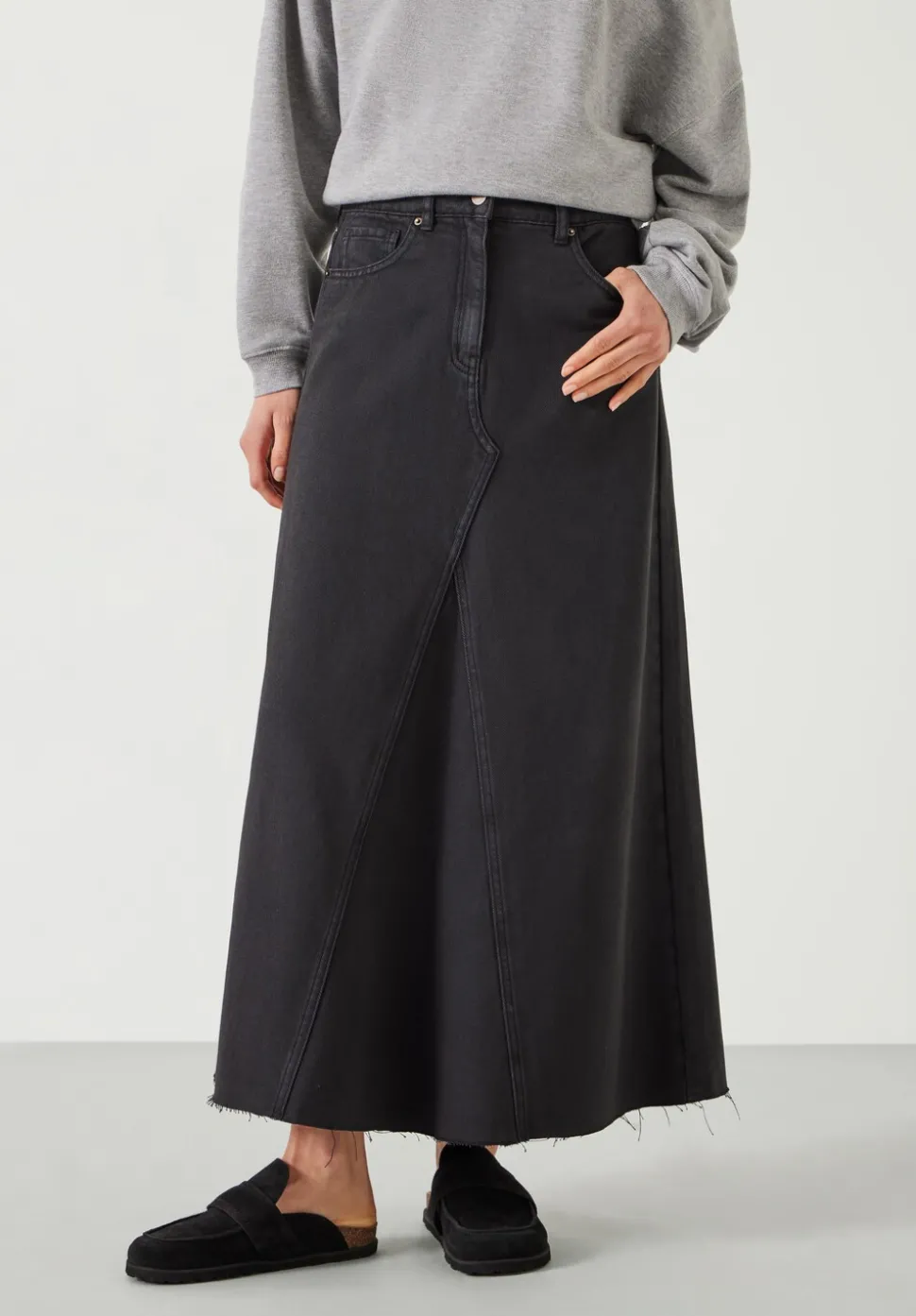 Eva Denim Maxi Skirt
