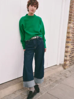 Faith Turn Up Barrel Leg Jeans