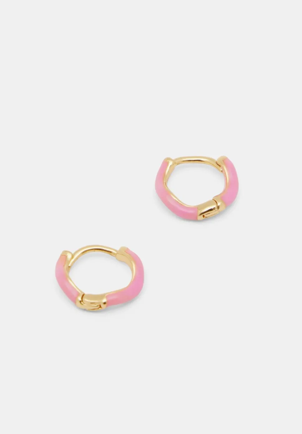 Fern Twist Enamel Huggie Earrings