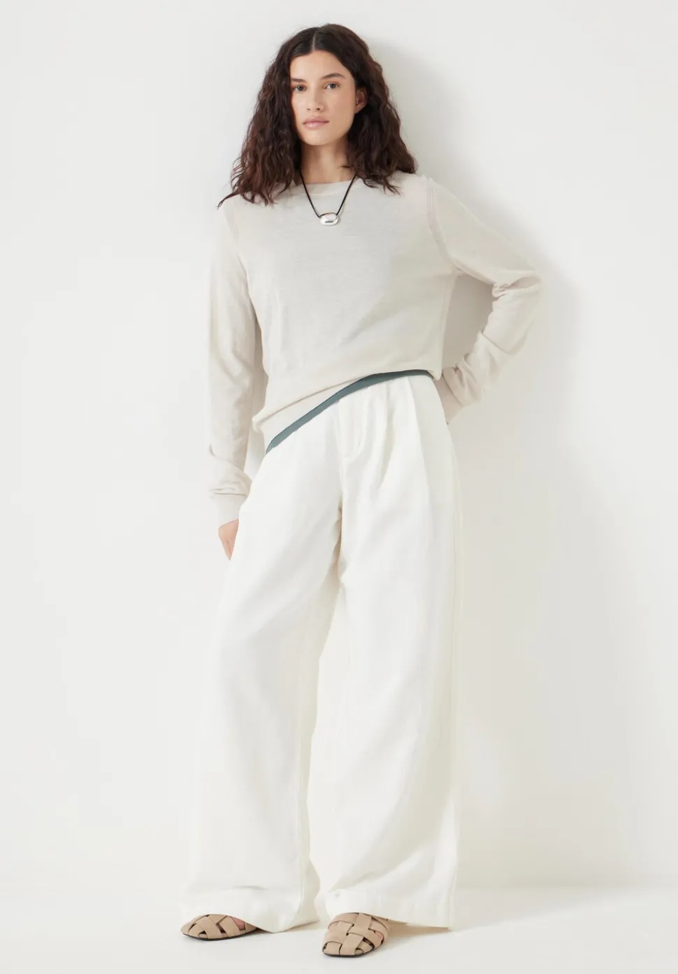 Fine Knit Wool Blend Jumper