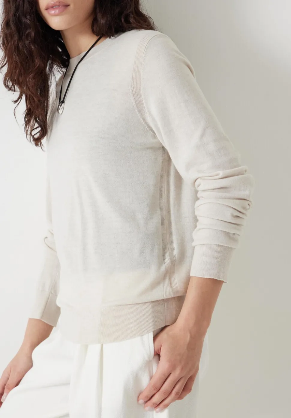 Fine Knit Wool Blend Jumper