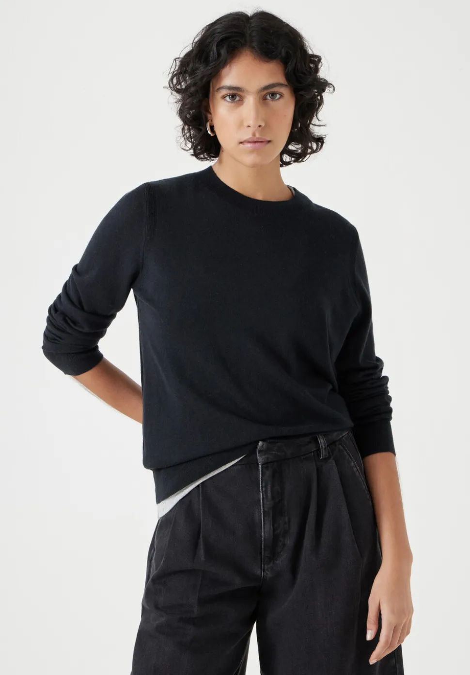Fine Knit Wool Blend Jumper