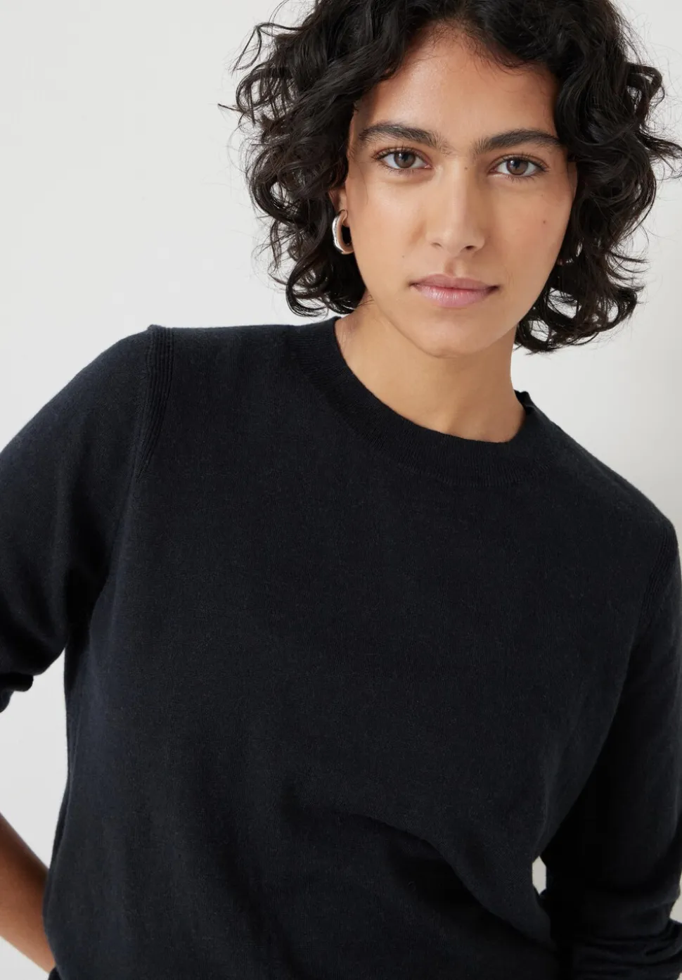 Fine Knit Wool Blend Jumper