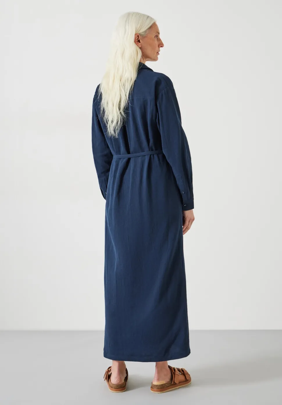 Florence Maxi Shirt Dress With Linen