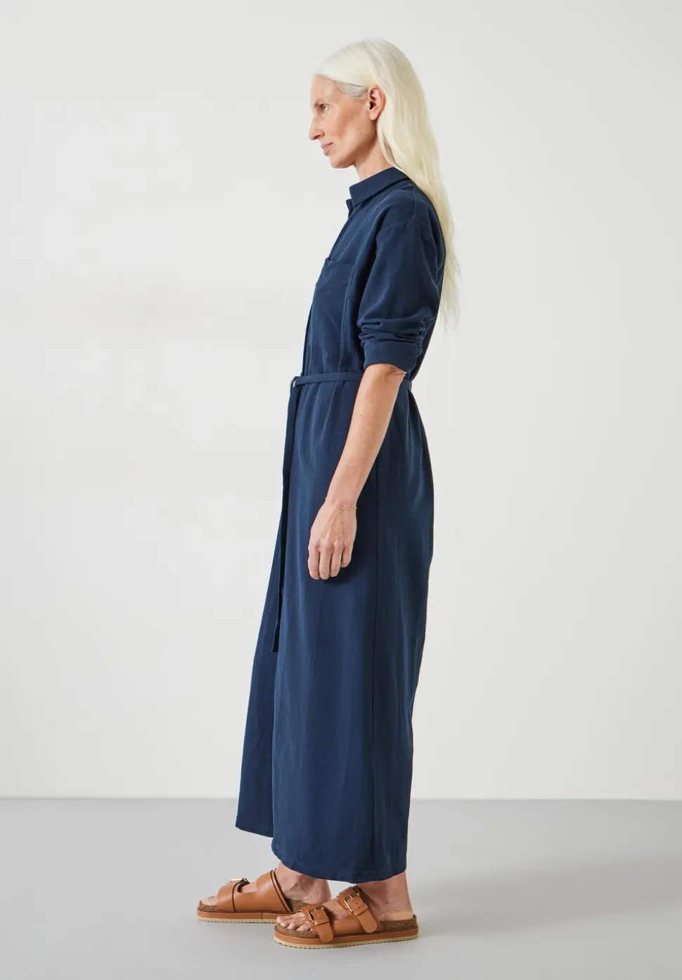 Florence Maxi Shirt Dress With Linen